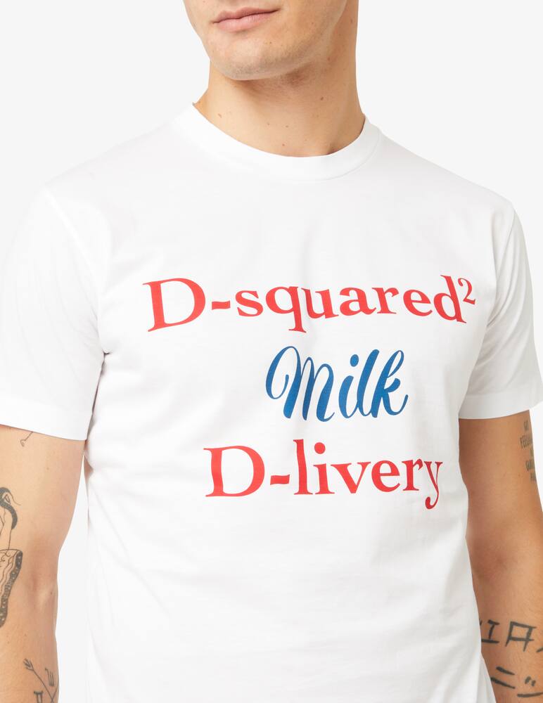 rinascente Dsquared2 Maglietta d2 milk s crew fit - Bianco