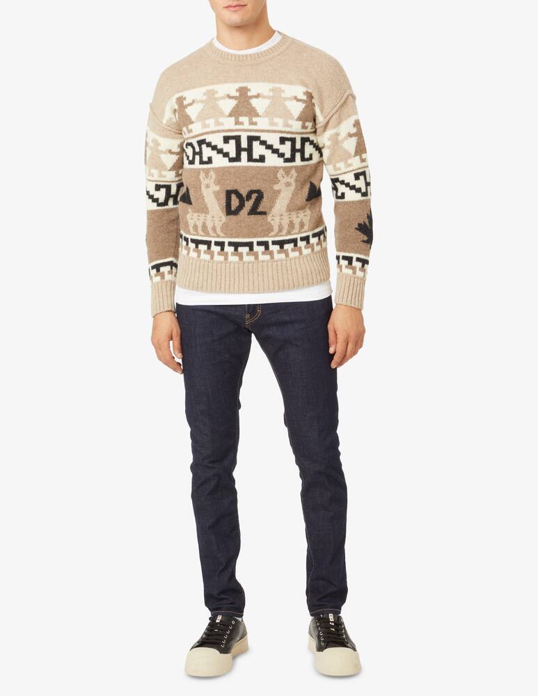 rinascente Dsquared2 Maglia girocollo llama  - Beige