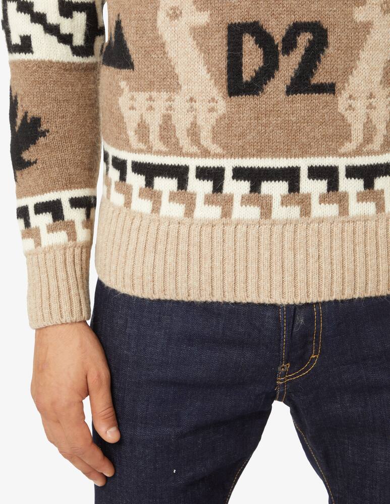 rinascente Dsquared2 Maglia girocollo llama  - Beige