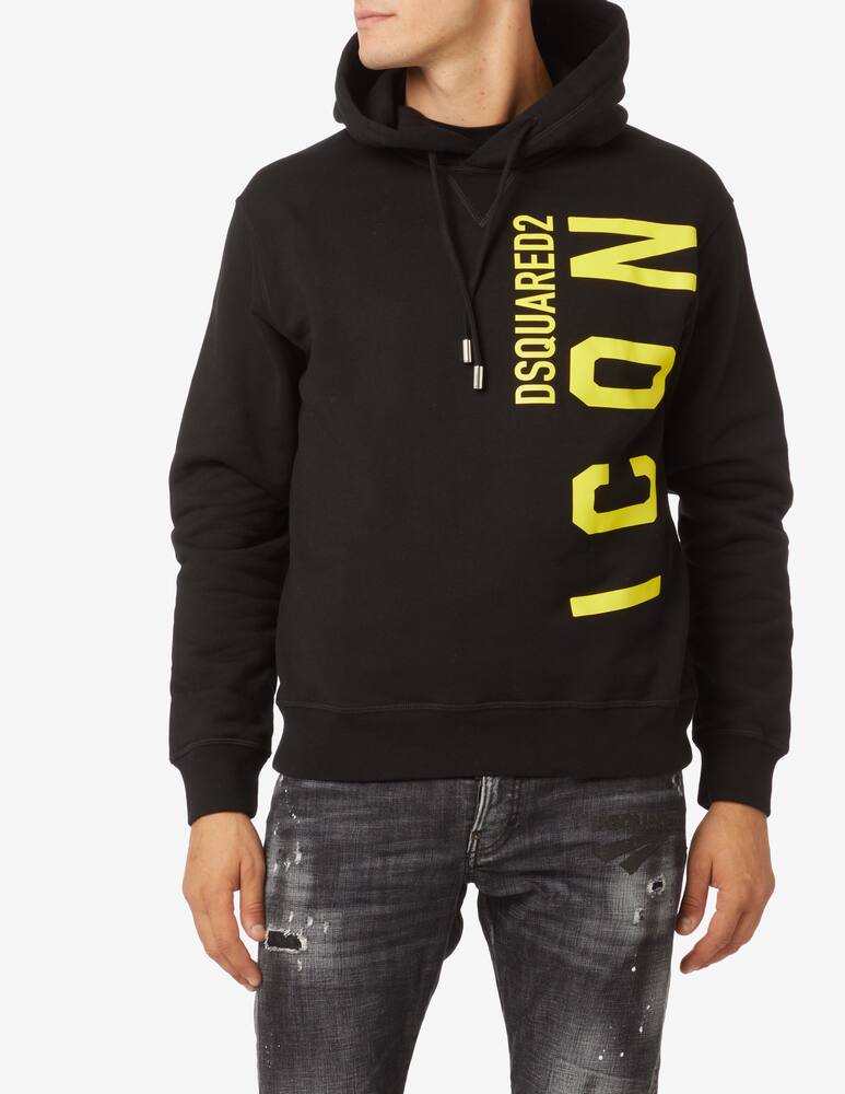 Dsquared2 Felpa con cappuccio v-icon - Nero - immagine 1 Dsquared2 Felpa con cappuccio v-icon - Nero - immagine 1