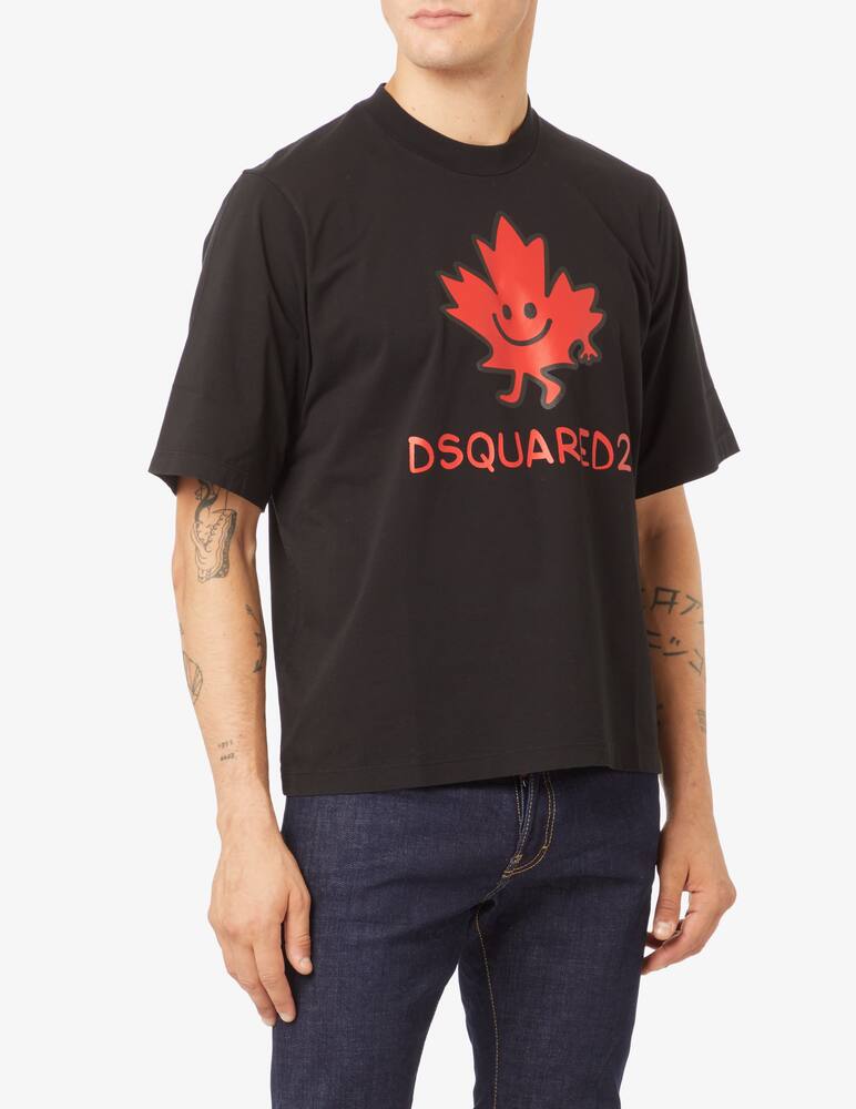 rinascente Dsquared2 Smiling maple t-shirt - Black
