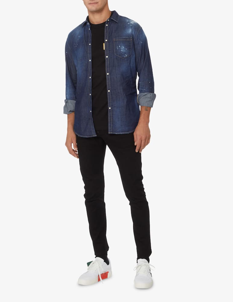 rinascente Dsquared2 Camicia di jeans icon splatter  - Blu