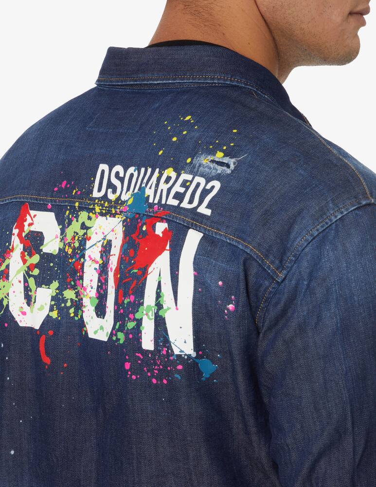rinascente Dsquared2 Camicia di jeans icon splatter  - Blu