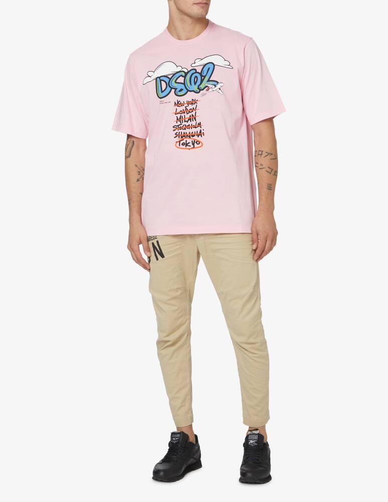 rinascente Dsquared2 Maglietta d2 flight plan s  - Rosa