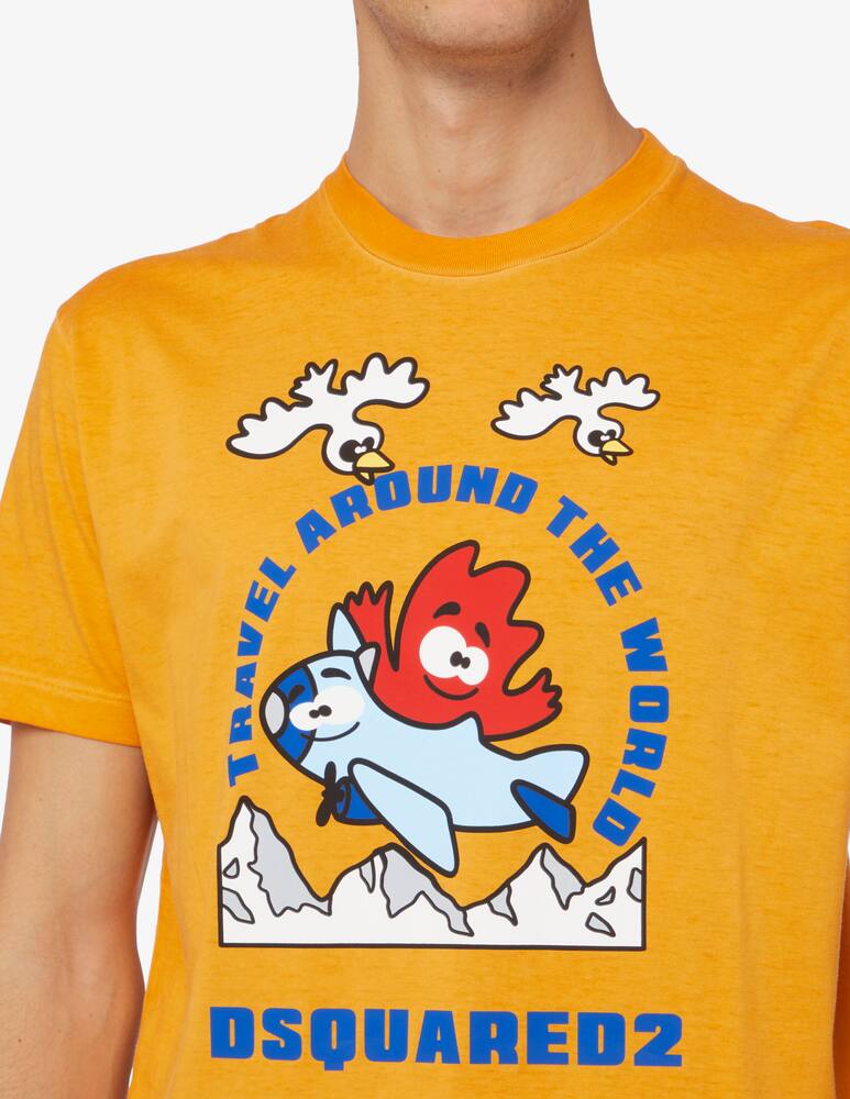 rinascente Dsquared2 Maglietta leaf buddy trip  - Arancione