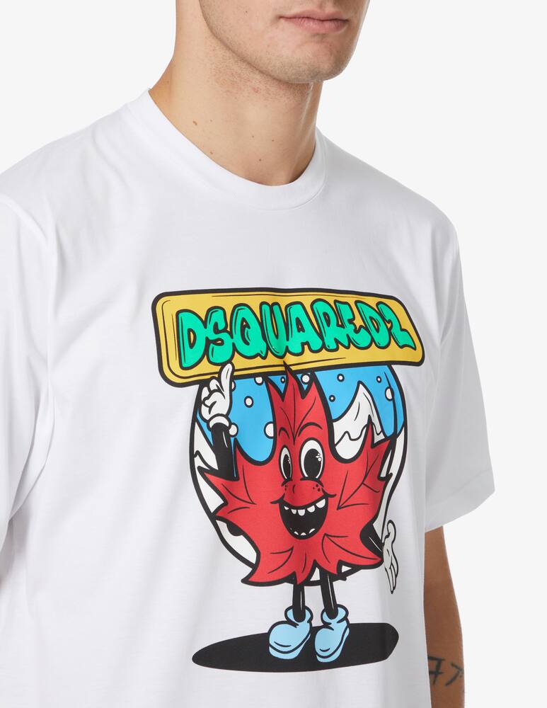 rinascente Dsquared2 D2 snowglobe sl t-shirt - White