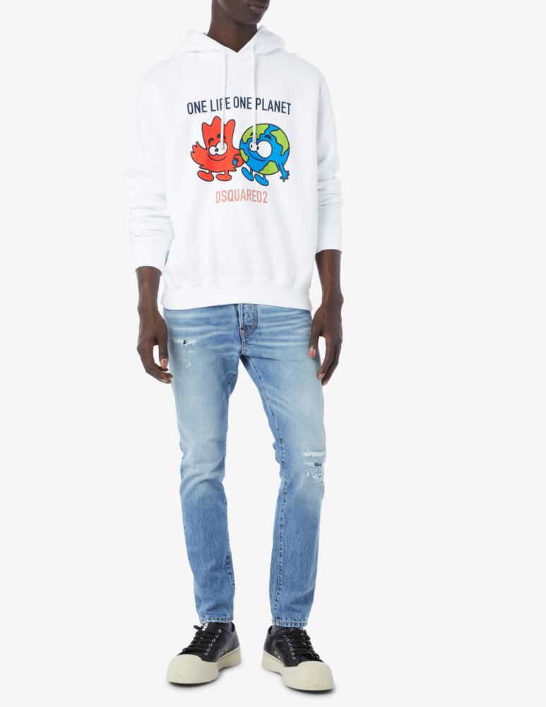 rinascente Dsquared2 Olop buddies hoodie - White