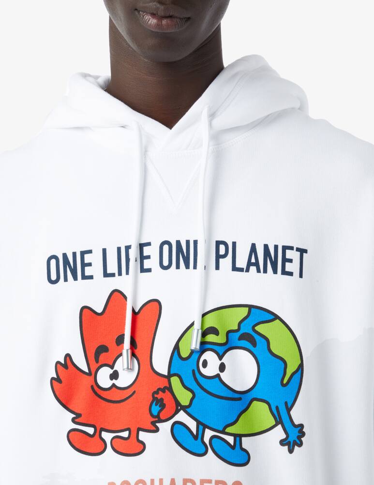 rinascente Dsquared2 Olop buddies hoodie - White