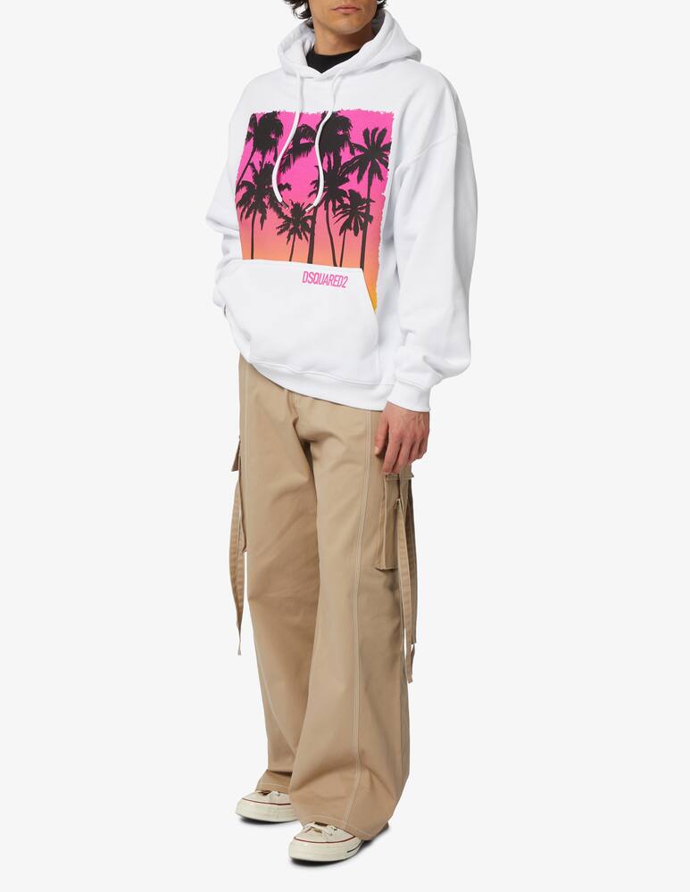 rinascente Dsquared2 Felpa con cappuccio con palme 