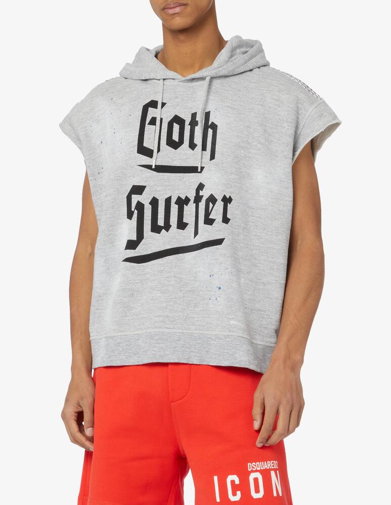 rinascente Dsquared2 Goth surfer sleeveless hoodie 