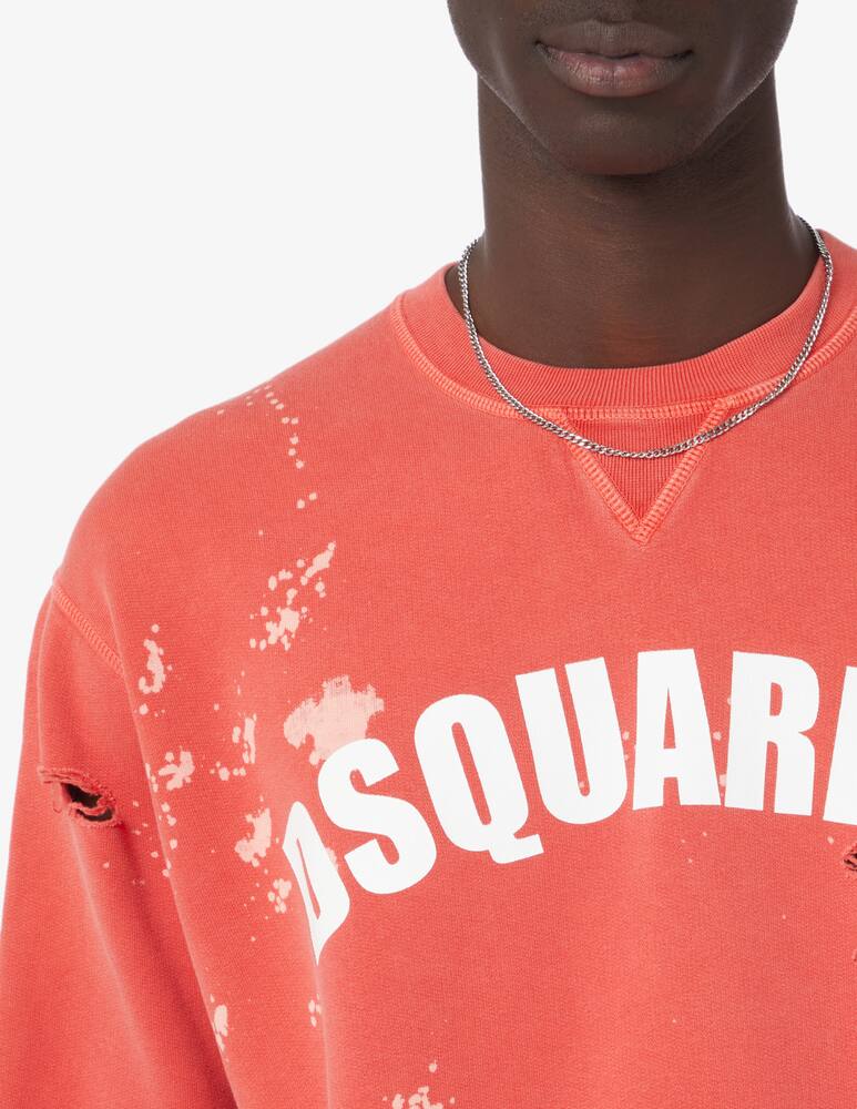 rinascente Dsquared2 Logo tie dye hoodie Red 