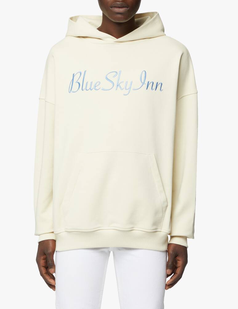 rinascente Blue Sky Inn Felpa con cappuccio logo - bianco