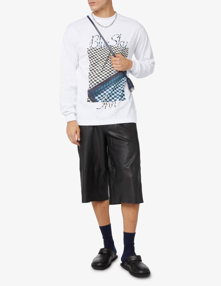 rinascente Blue Sky Inn Check pool sweatshirt - White