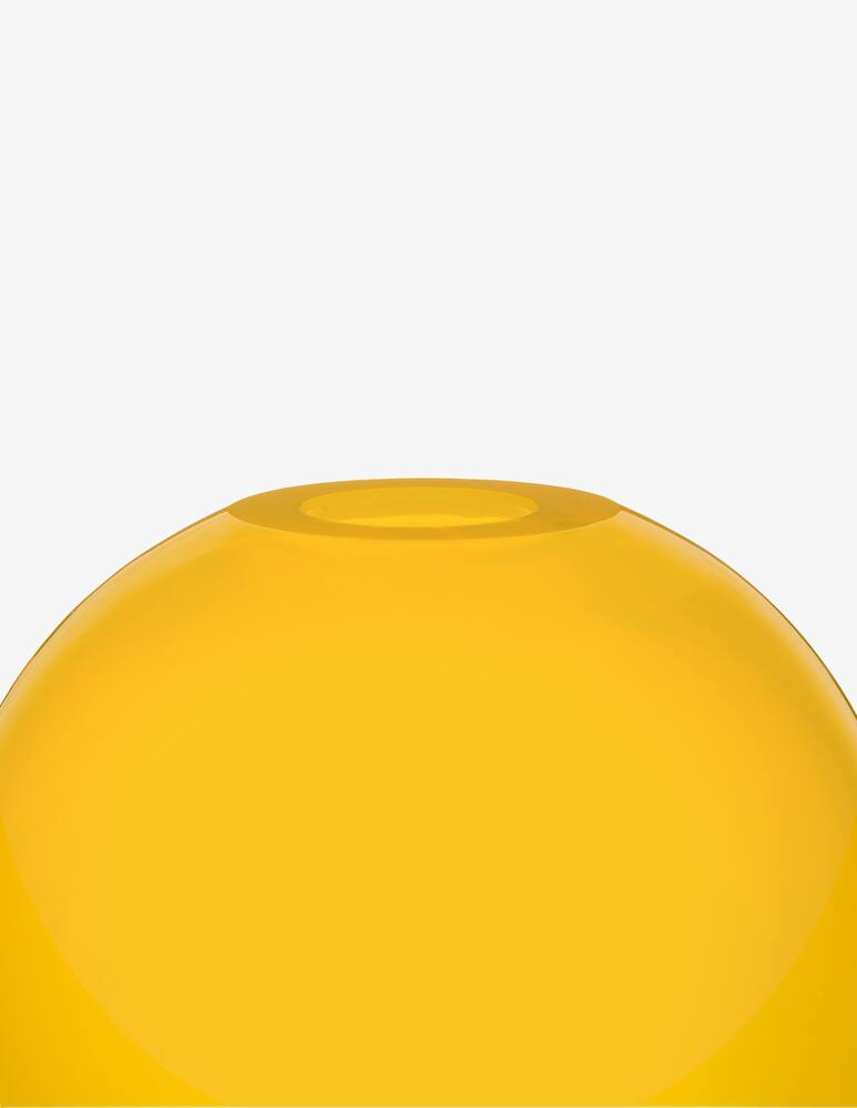 rinascente Dolce & Gabbana Small Vase in Transparent Murano Glass - Yellow