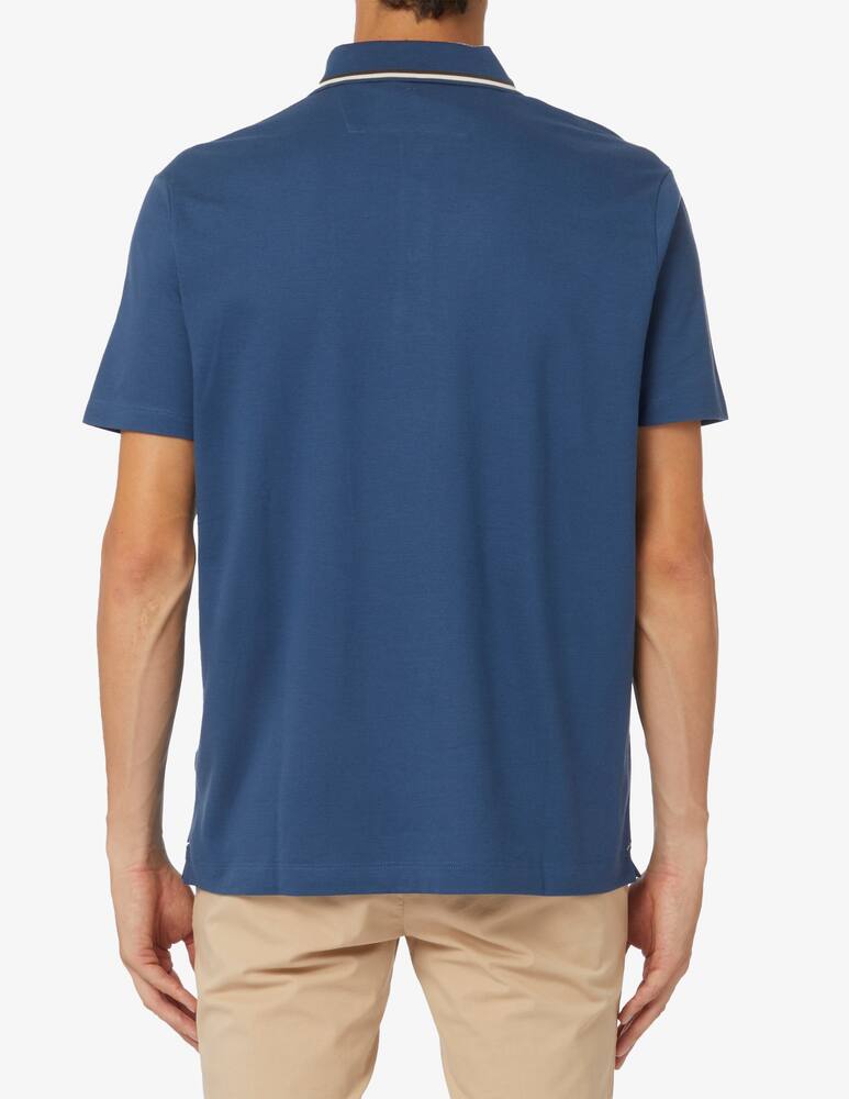 rinascente Paul & Shark Polo manica corta tencel pique con logo ricamato