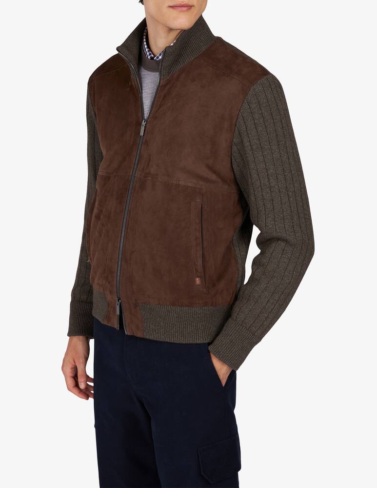 rinascente Paul & Shark Suede-front hybrid jacket