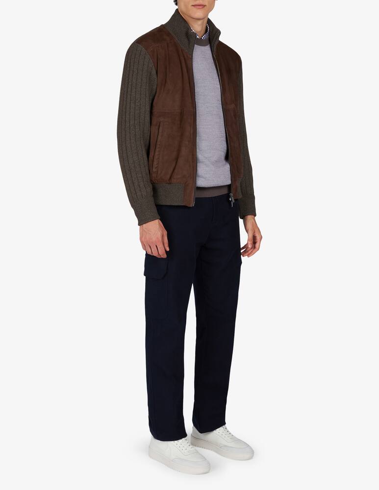 rinascente Paul & Shark Suede-front hybrid jacket