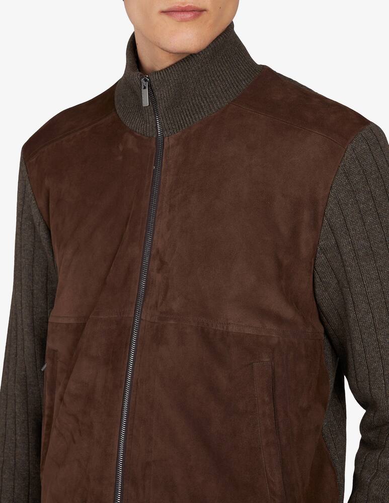 rinascente Paul & Shark Suede-front hybrid jacket