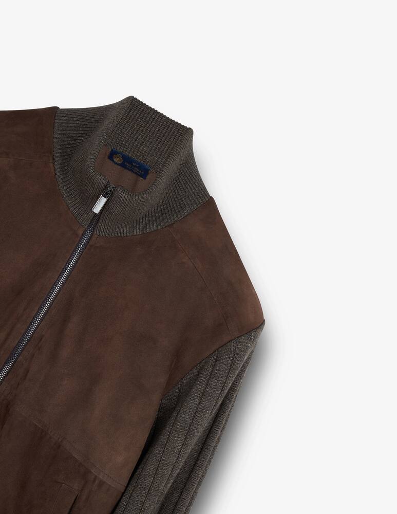 rinascente Paul & Shark Suede-front hybrid jacket