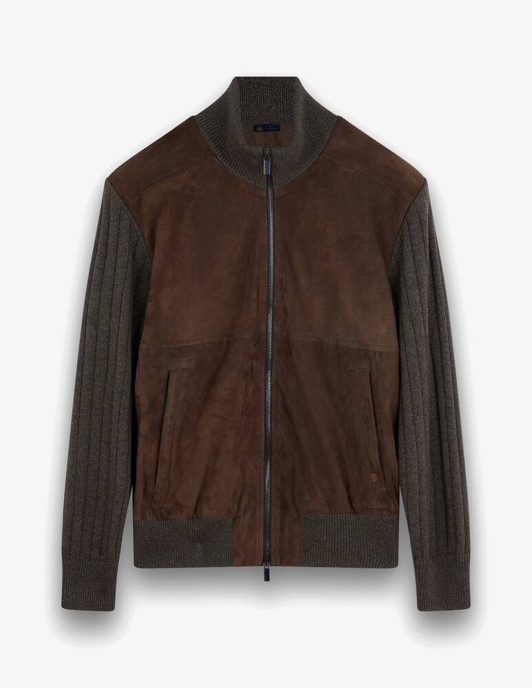 rinascente Paul & Shark Suede-front hybrid jacket