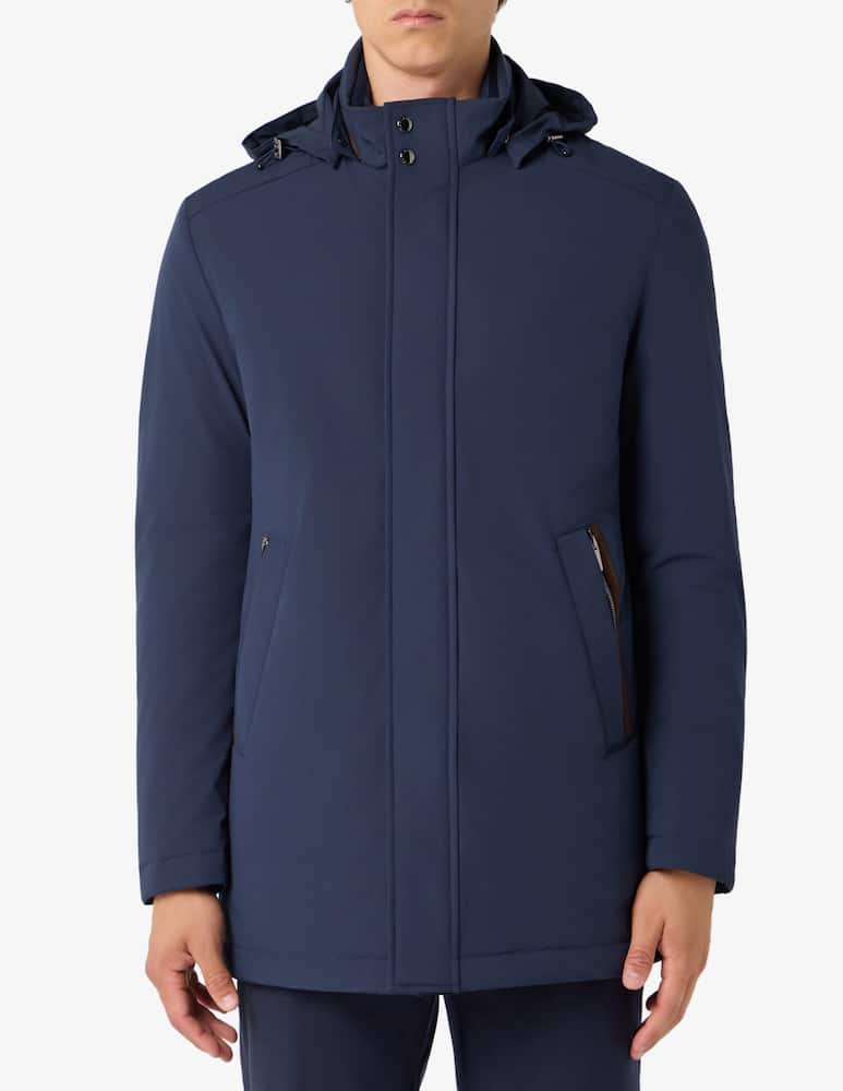 Paul & Shark Hooded carcoat with suede details - picture 1 Paul & Shark Hooded carcoat with suede details - picture 1