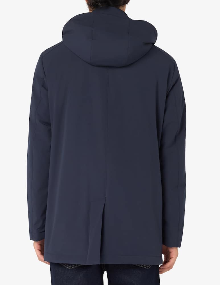 rinascente Paul & Shark Hooded carcoat with suede details