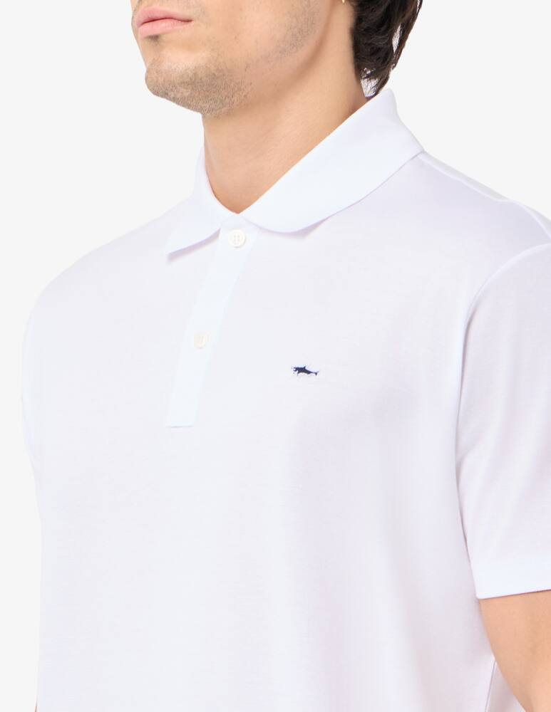rinascente Paul & Shark Shark badge cotton polo