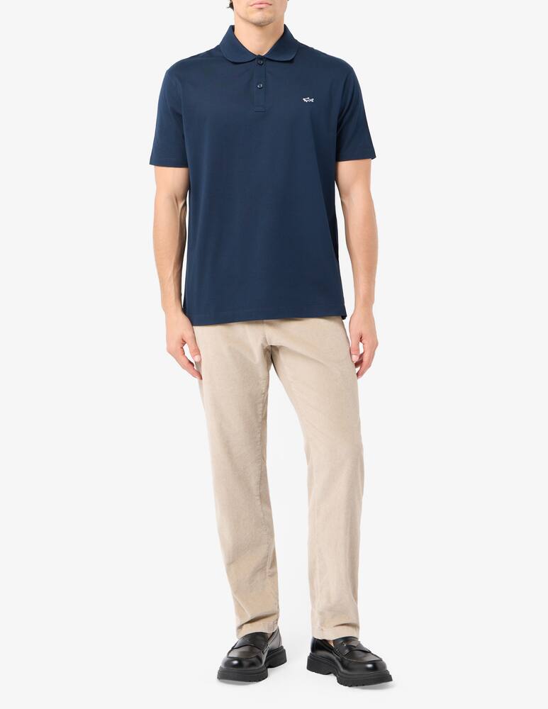 rinascente Paul & Shark Cotton polo with shark badge