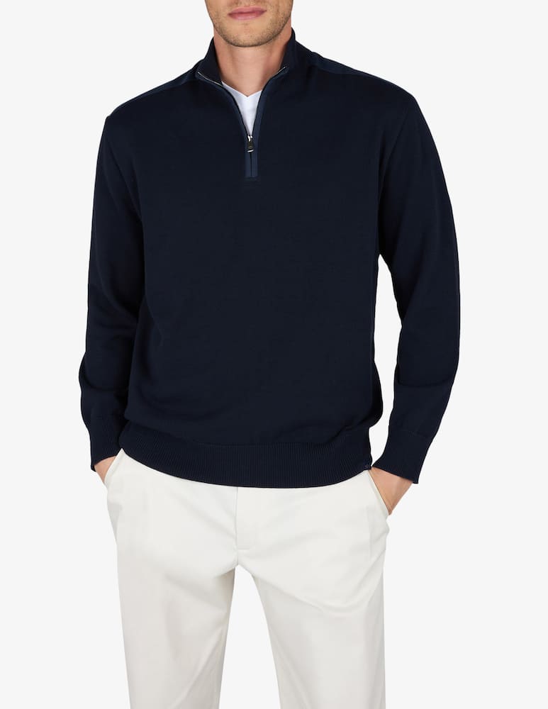 rinascente Paul & Shark Zip cotton-linen jumper