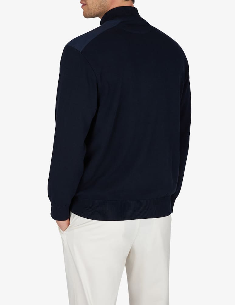 rinascente Paul & Shark Zip cotton-linen jumper