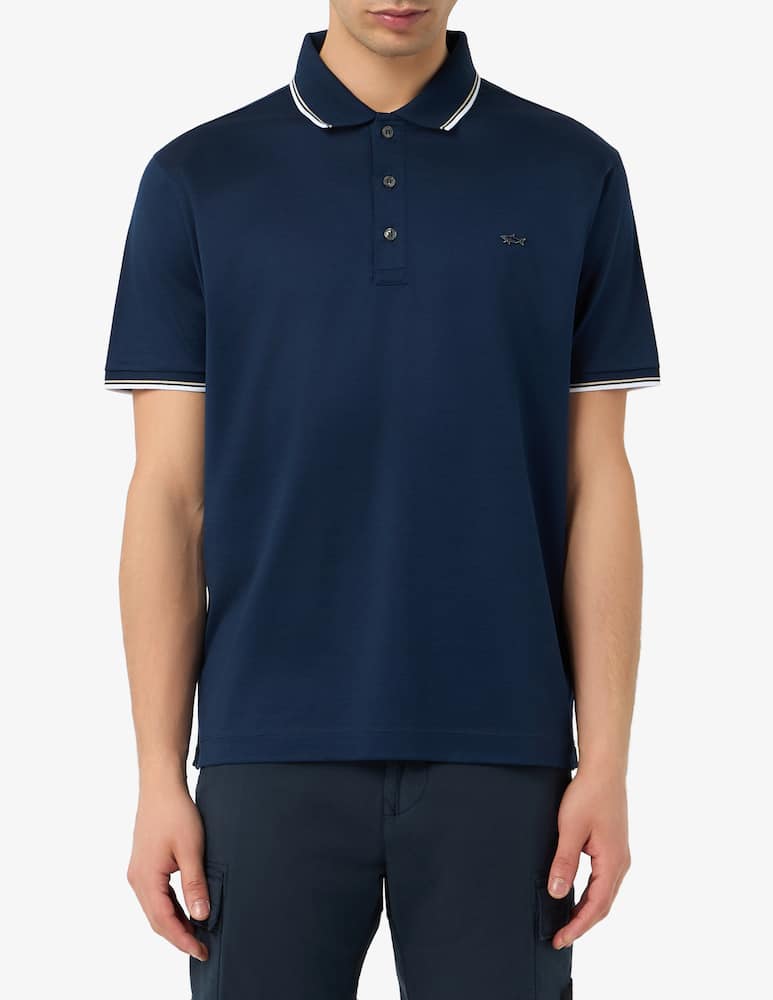 rinascente Paul & Shark Shark detail cotton polo shirt
