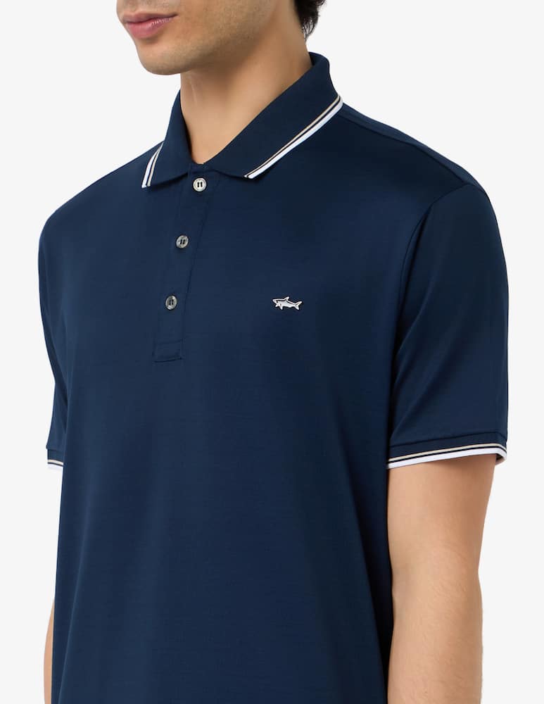 rinascente Paul & Shark Shark detail cotton polo shirt