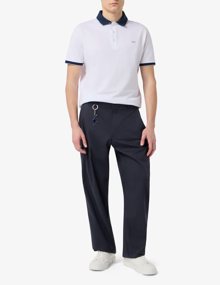 rinascente Paul & Shark Piqué polo shirt with logo collar