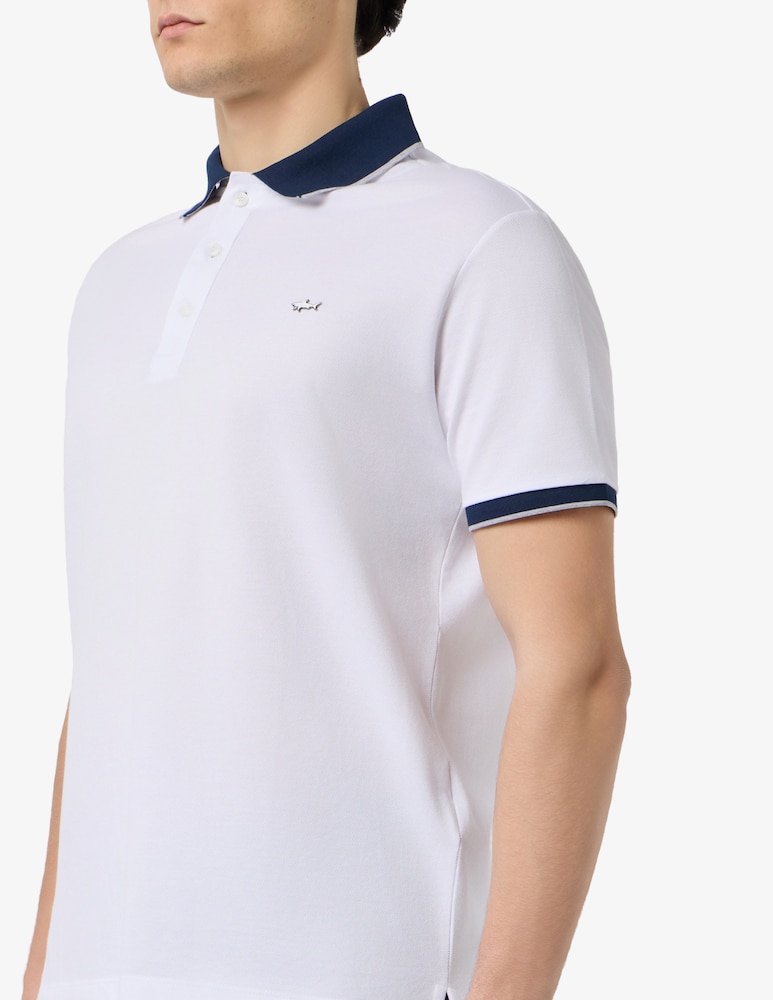 rinascente Paul & Shark Piqué polo shirt with logo collar