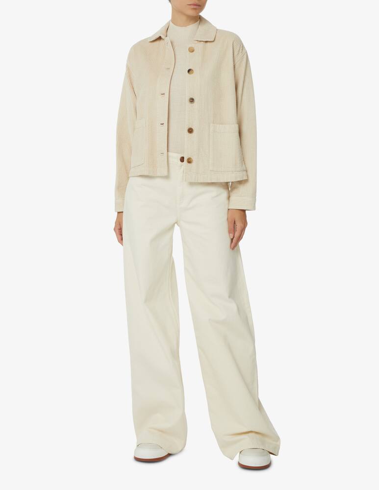 rinascente Rosso35 500 lines velvet shirt - Beige