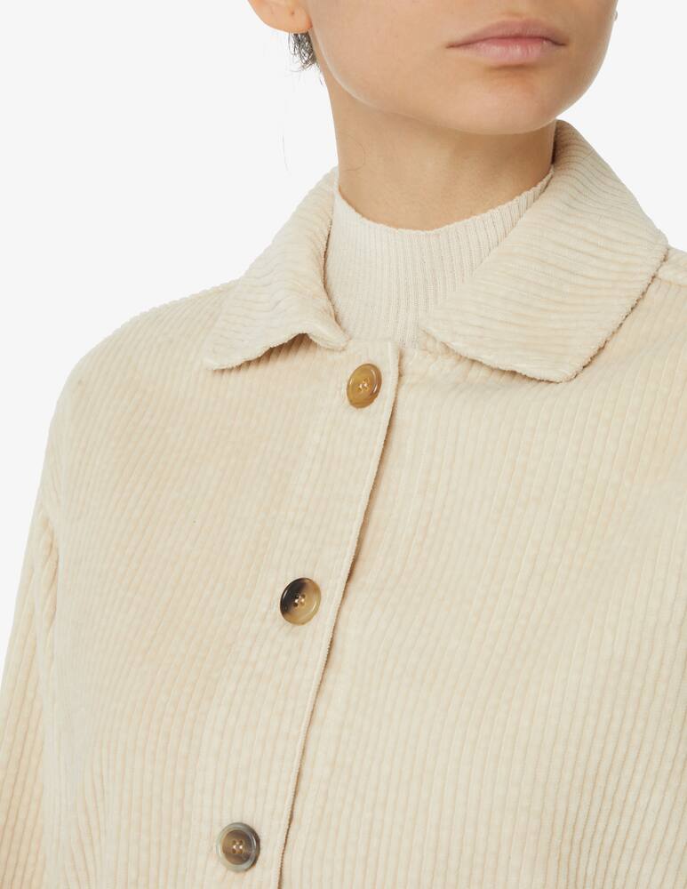 rinascente Rosso35 500 lines velvet shirt - Beige