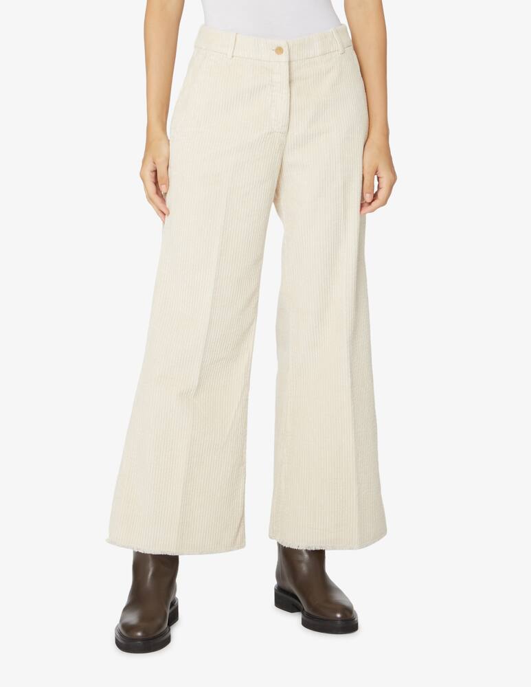 Rosso35 500 lines velvet trousers - White - picture 2 Rosso35 500 lines velvet trousers - White - picture 2