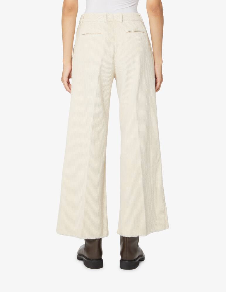 Rosso35 500 lines velvet trousers - White - picture 3 Rosso35 500 lines velvet trousers - White - picture 3