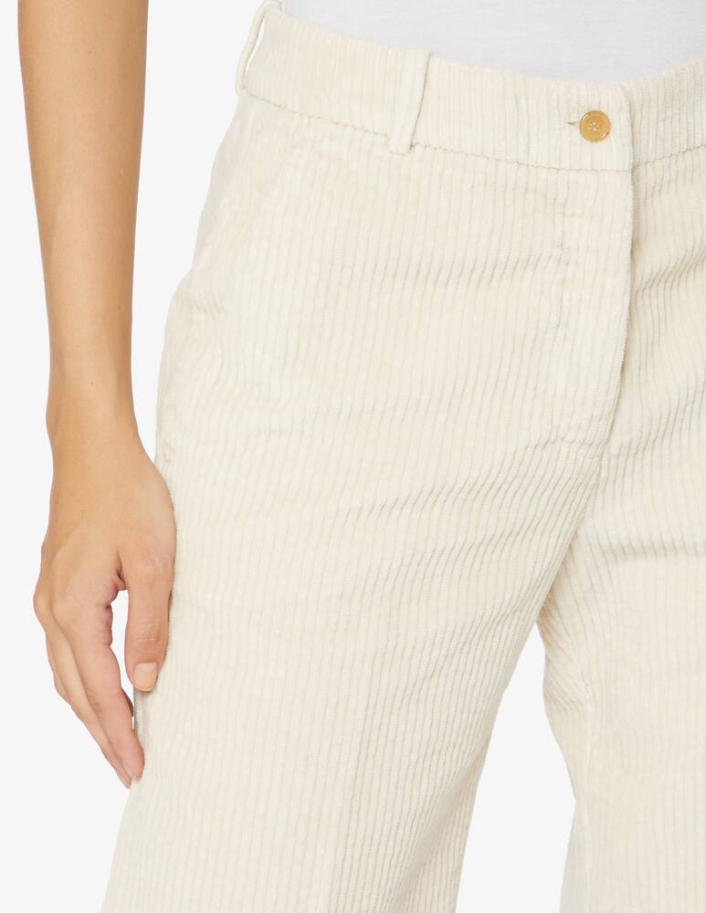 Rosso35 500 lines velvet trousers - White - picture 4 Rosso35 500 lines velvet trousers - White - picture 4
