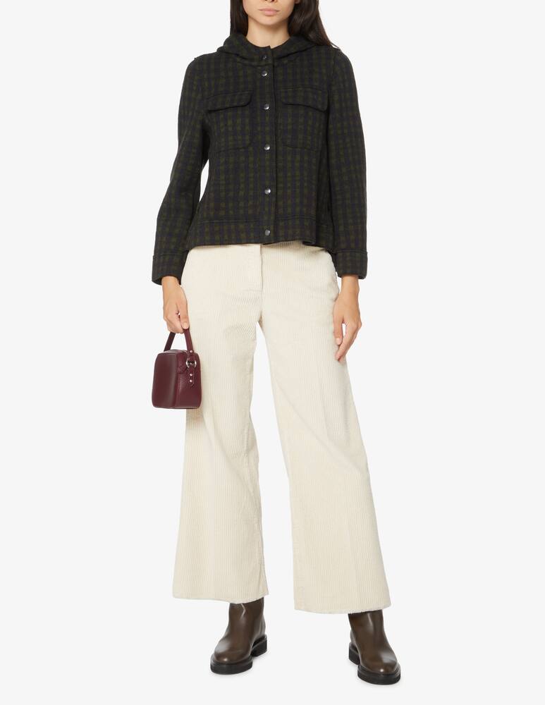 rinascente Rosso35 Wool jacket with check print - Olive