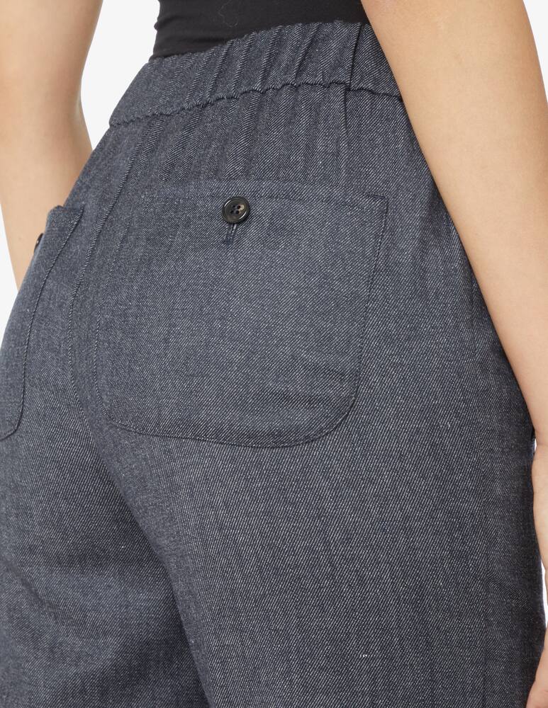 rinascente Rosso35 Denim effect wool blend trousers - Grey