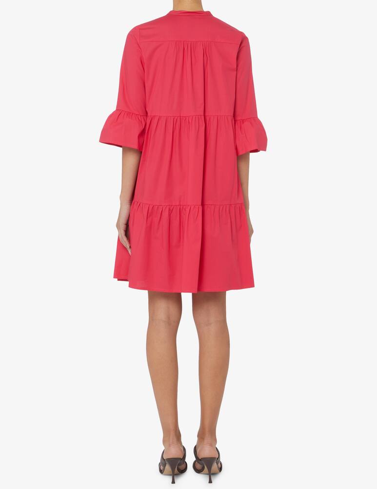 rinascente Rosso35 Tunica in cotone con balze