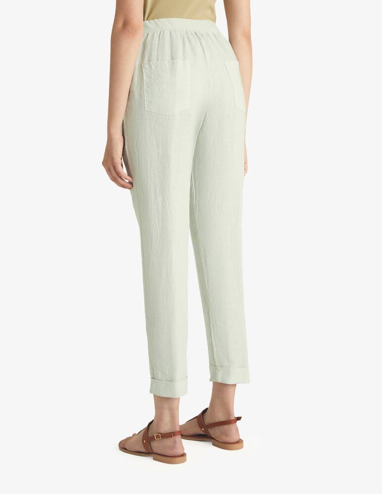 rinascente Rosso35 Linen cigarette trousers