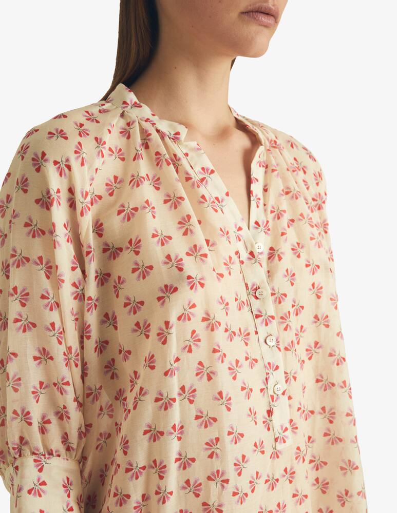 rinascente Rosso35 Silk blend blouse with 3/4 sleeves