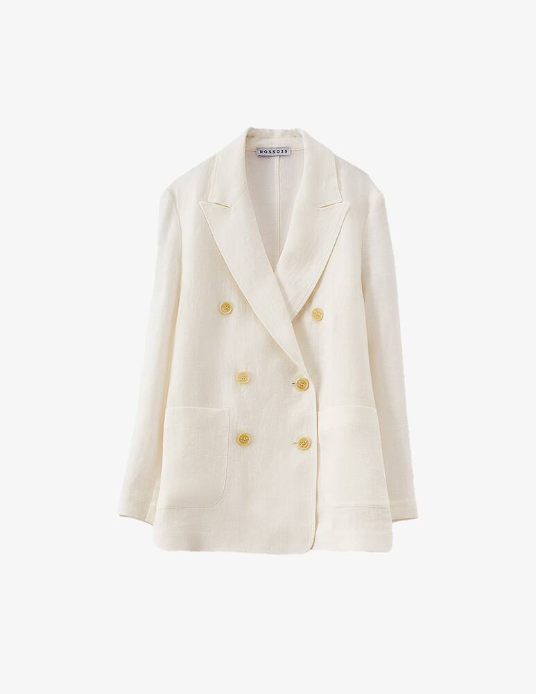 Rosso35 Giacca blazer doppiopetto in lino - immagine 4 Rosso35 Giacca blazer doppiopetto in lino - immagine 4