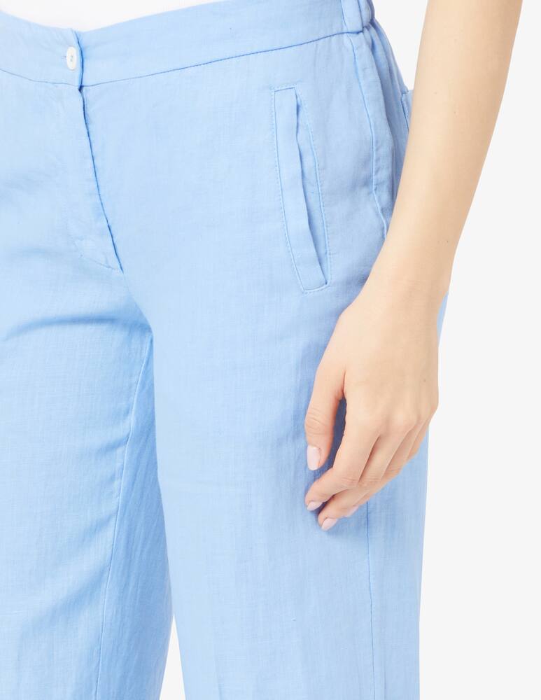 rinascente Rosso35 Linen cigarette trousers