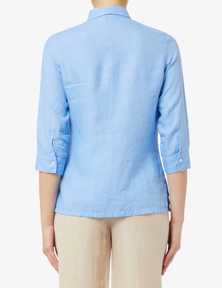 rinascente Rosso35 Linen shirt with 3/4 sleeves