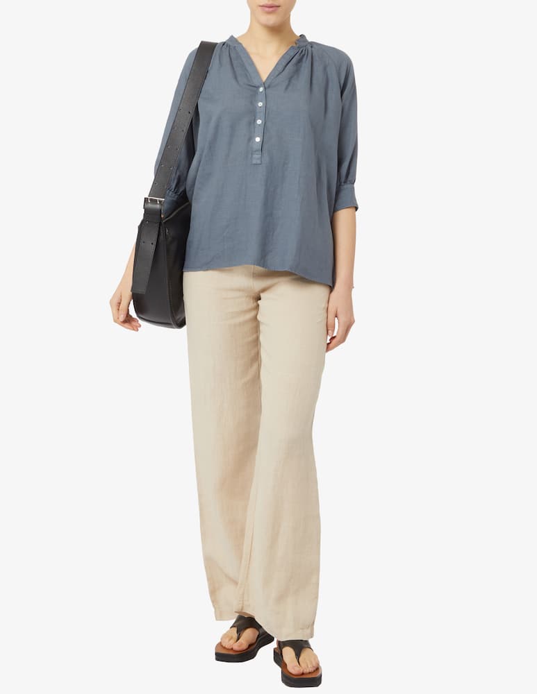 rinascente Rosso35 Blusa in lino con manica a 3/4