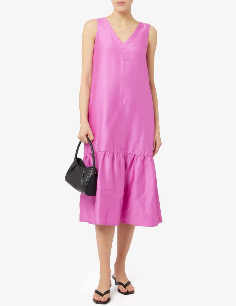 rinascente Rosso35 Vestito lungo senza maniche con balza