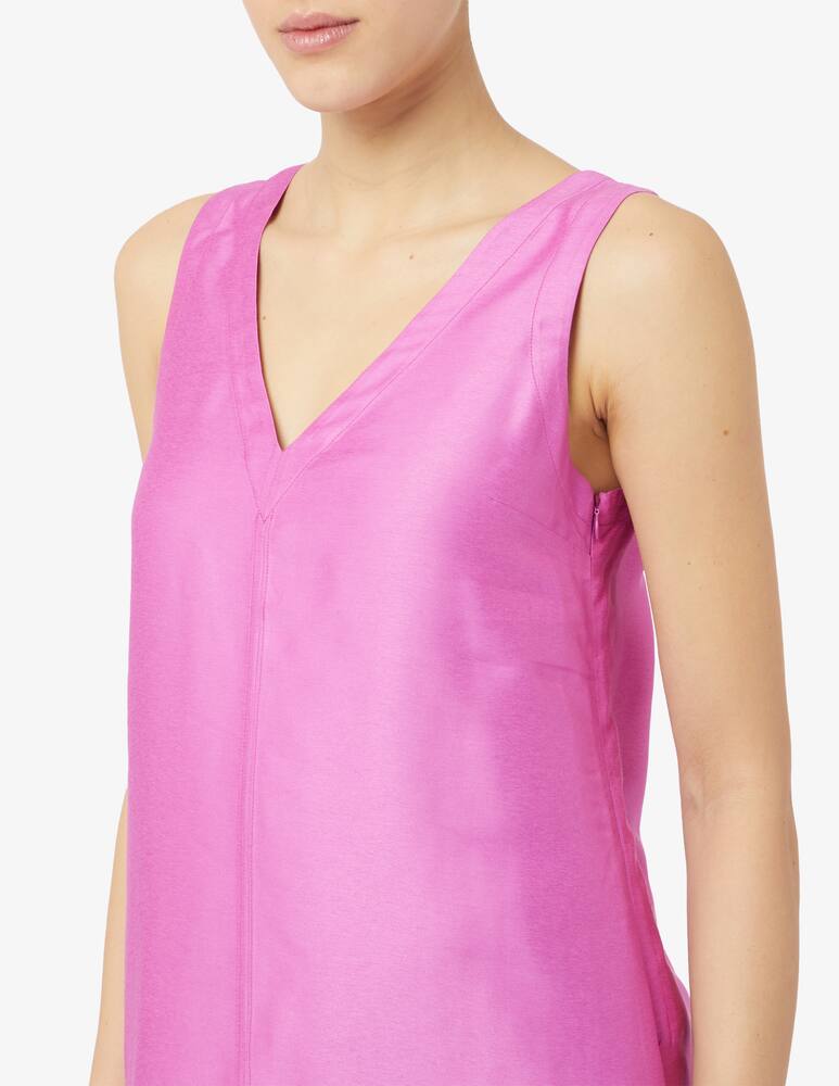 rinascente Rosso35 Vestito lungo senza maniche con balza